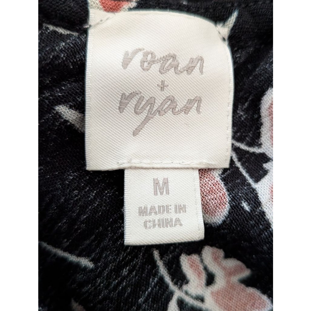 Women's Roan + Ryan Jumpsuit Size M Black Floral One Shoulder - Picture 7 of 7